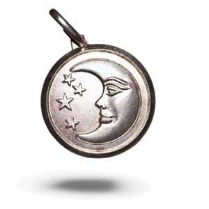 Silver Moon and Stars .925 Pendant